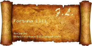 Fortuna Lili névjegykártya